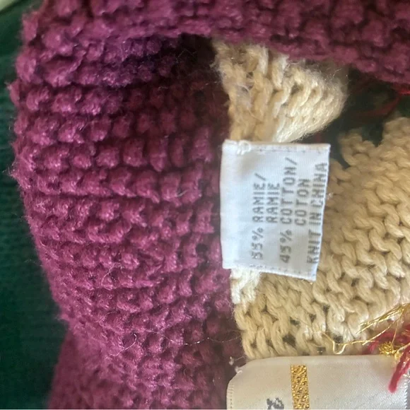 Vintage Floral Embroidered Christmas Sweater Size S - Picture 13 of 16